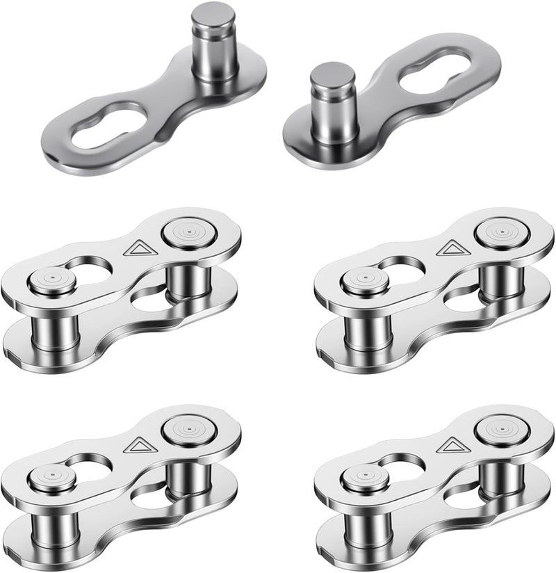 Bruislard 5 Pairs Chain Master Link Reusable Steel Bike Missing Link Removable Chain Replacement Repair Accessories for Bicycles, Mountain Bikes(6 7 8 Speed) - Image 1